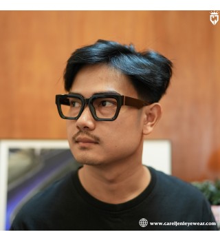 CLOVER BLACK | Original Carel Jeni Eyewear Include Lensa